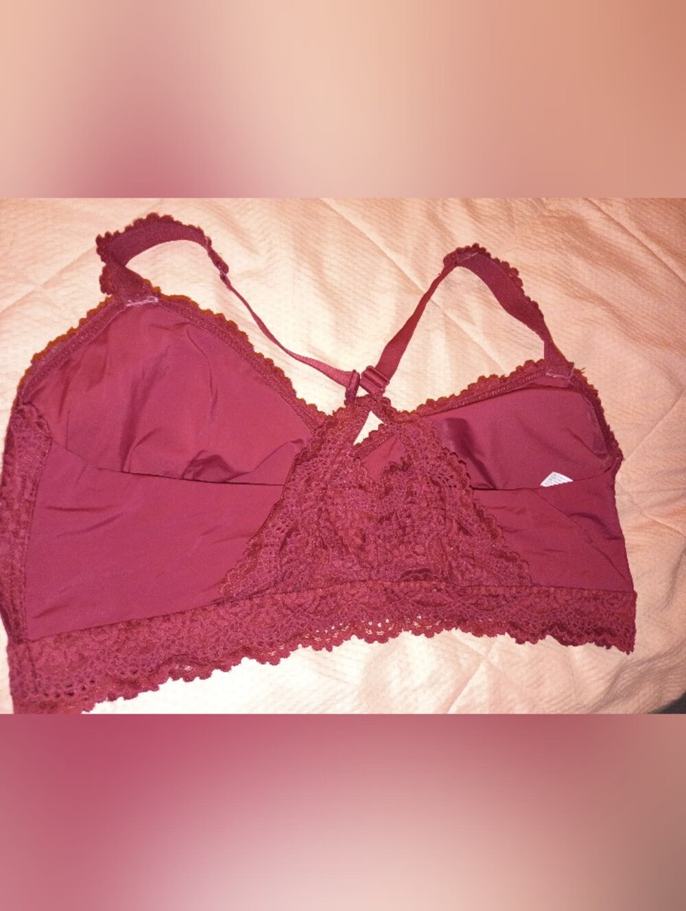 Auden Lace Bralette in Burgundy - Picture 4 of 6